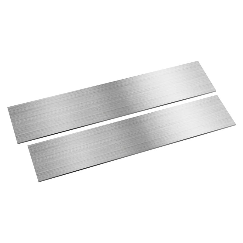 ZKOO 2pcs 304 Stainless Steel Flat Bar, 5/32" x 2-3/8" x 12" (TxWxL) Brushed Finish Trim Strips Stainless Steel Sheet for Kitchen DIY Craft Making - Image 1